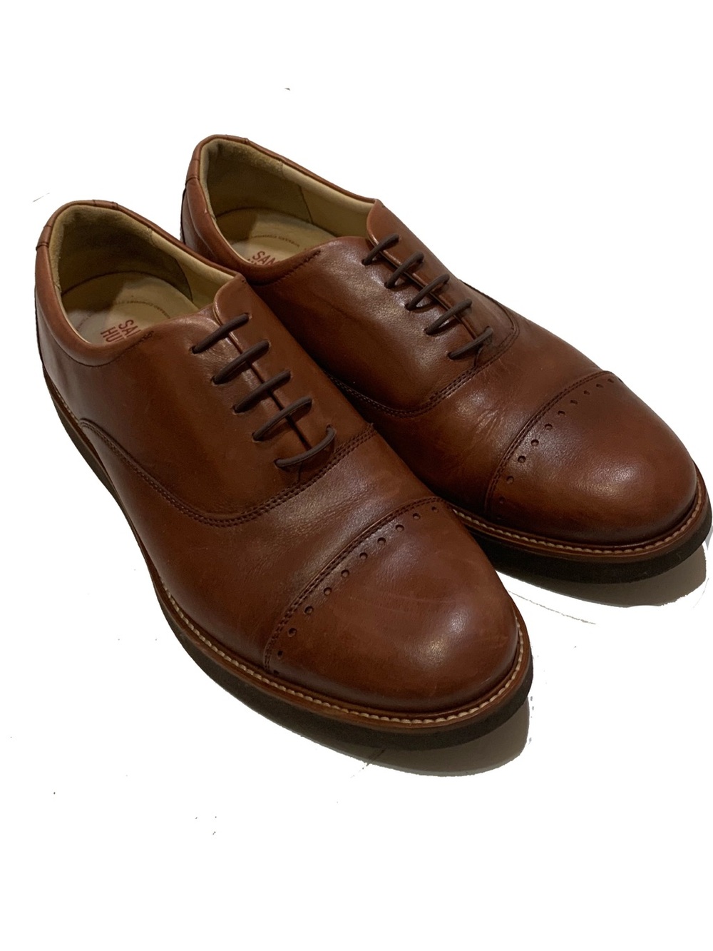 Samuel Hubbard Men's Brown Leather Cap-Toe Oxford Shoes